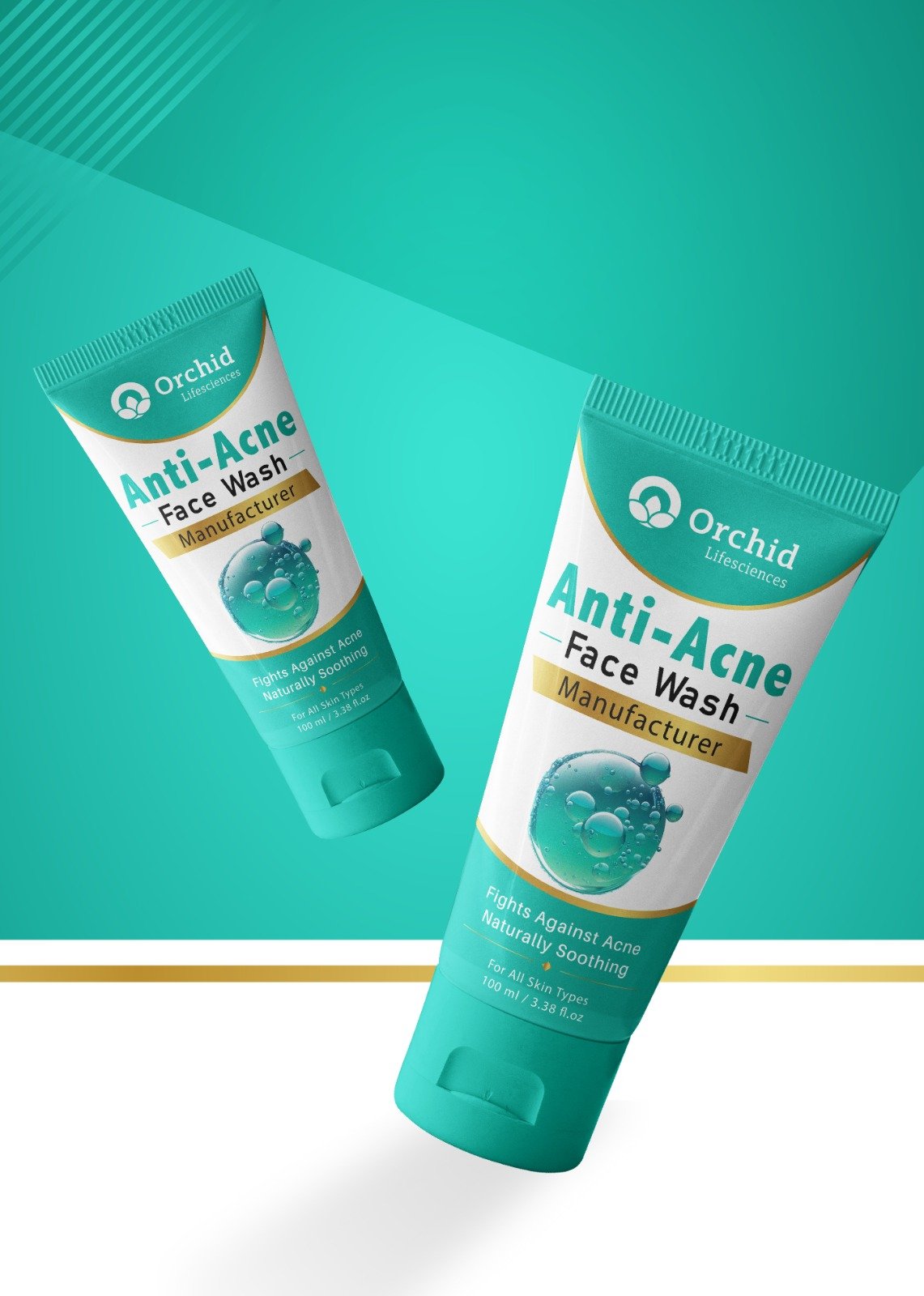 A Tubes of Anti Acne Face Wash with a clean and modern design, promoting skin health and hygiene.